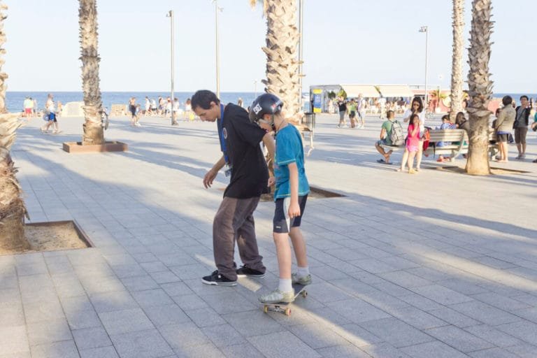 Clases de skate promocionales en Boardriders Barceloneta