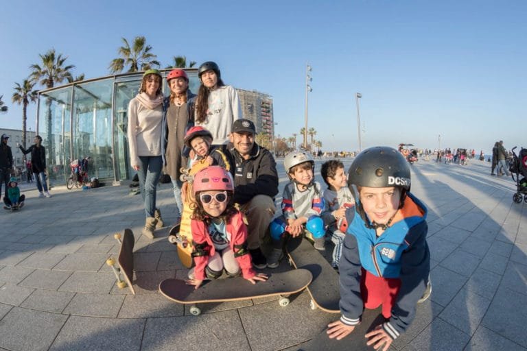Clases de skate promocionales en Boardriders Barceloneta